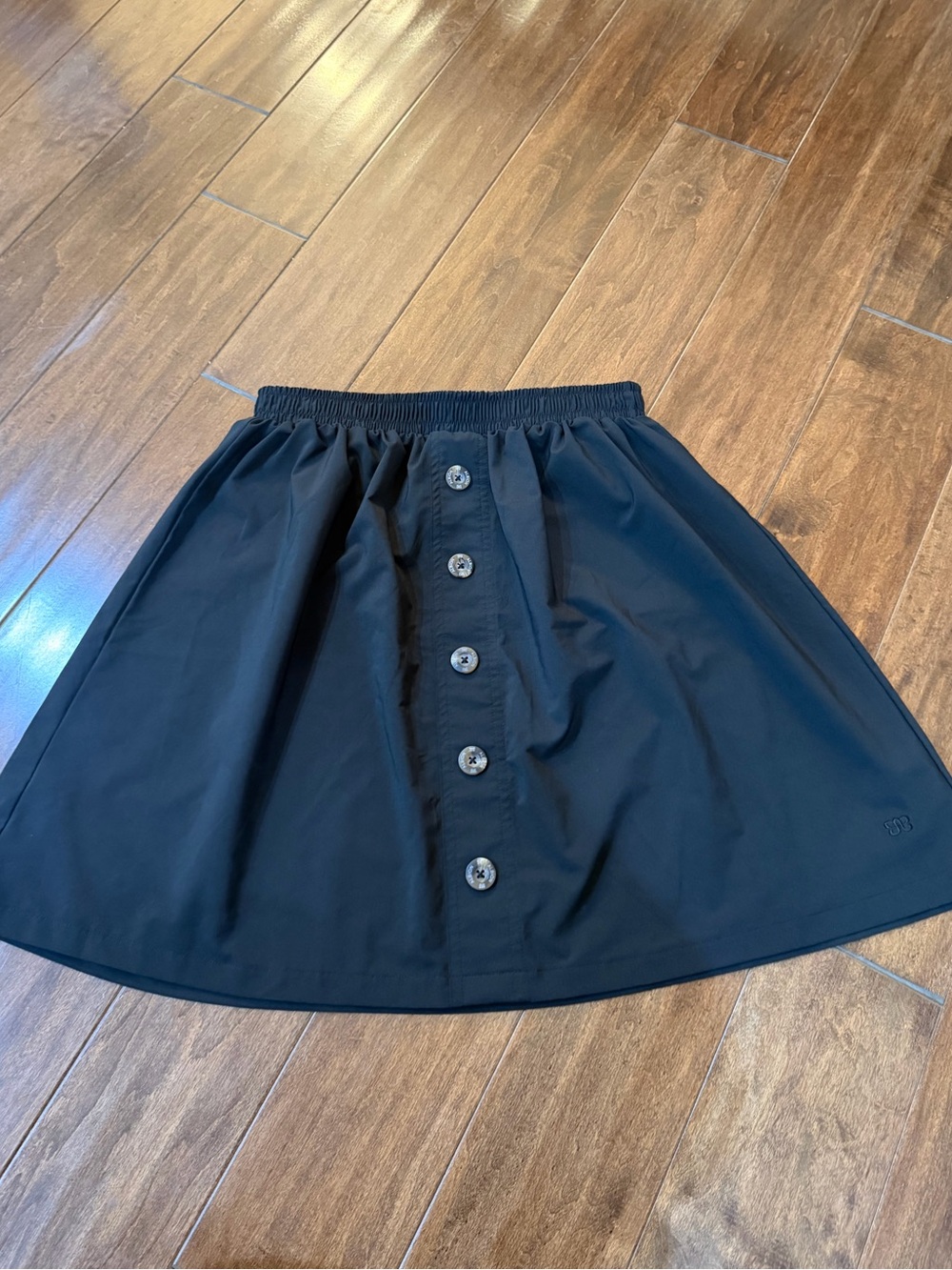 Albion Black Button-Front Skirt